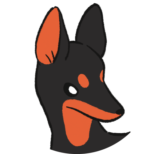 ドーベルマン（背景なし）