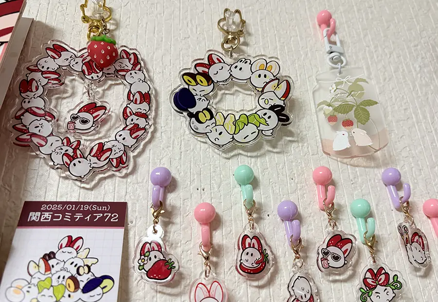 おもちうさぎのコーナーに飾ってみる