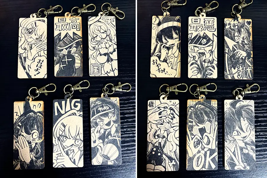 木製ドローイングストラップの絵柄一覧